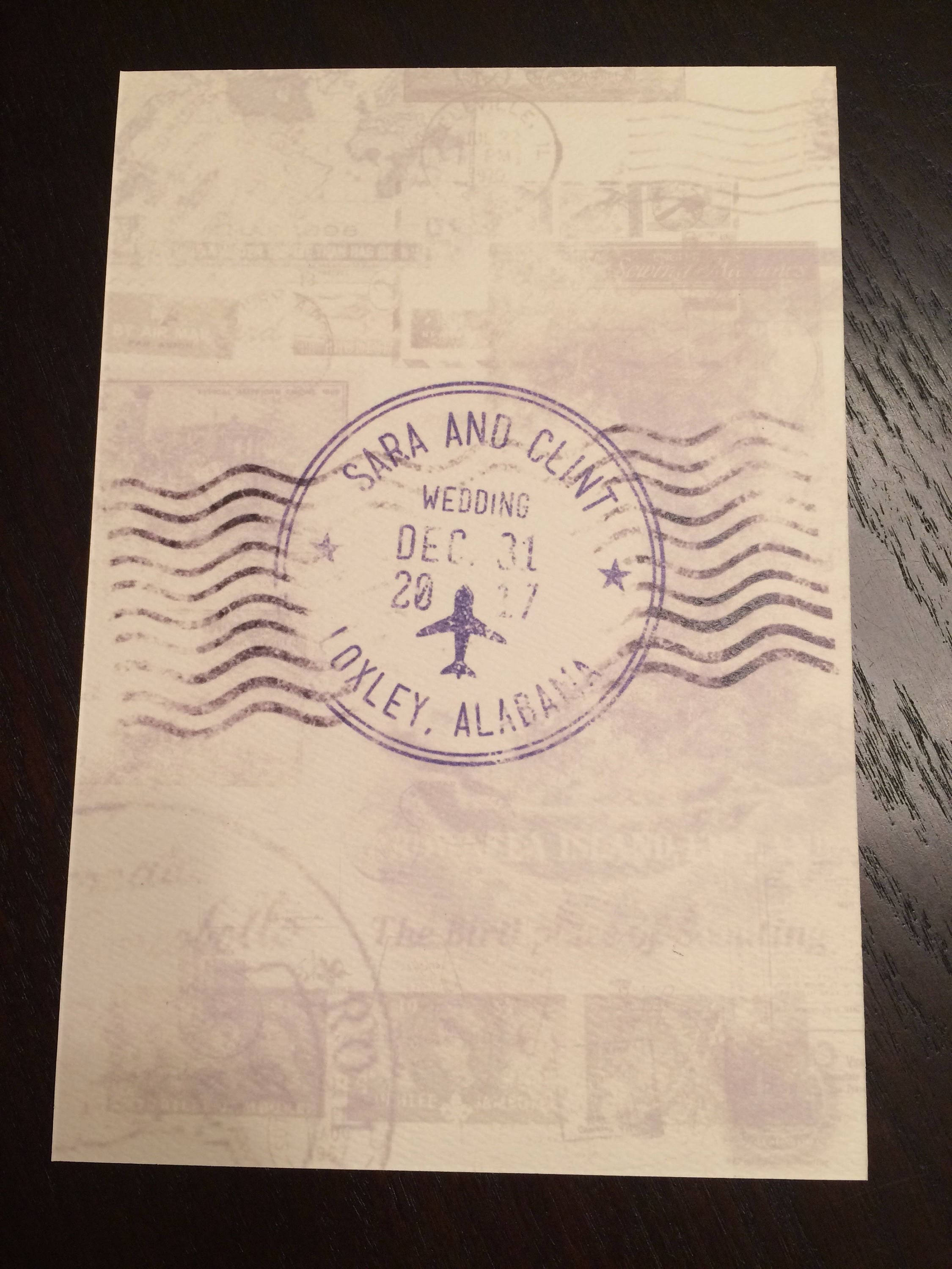 Passport Wedding Stamp Personalized Destination Wedding Etsy