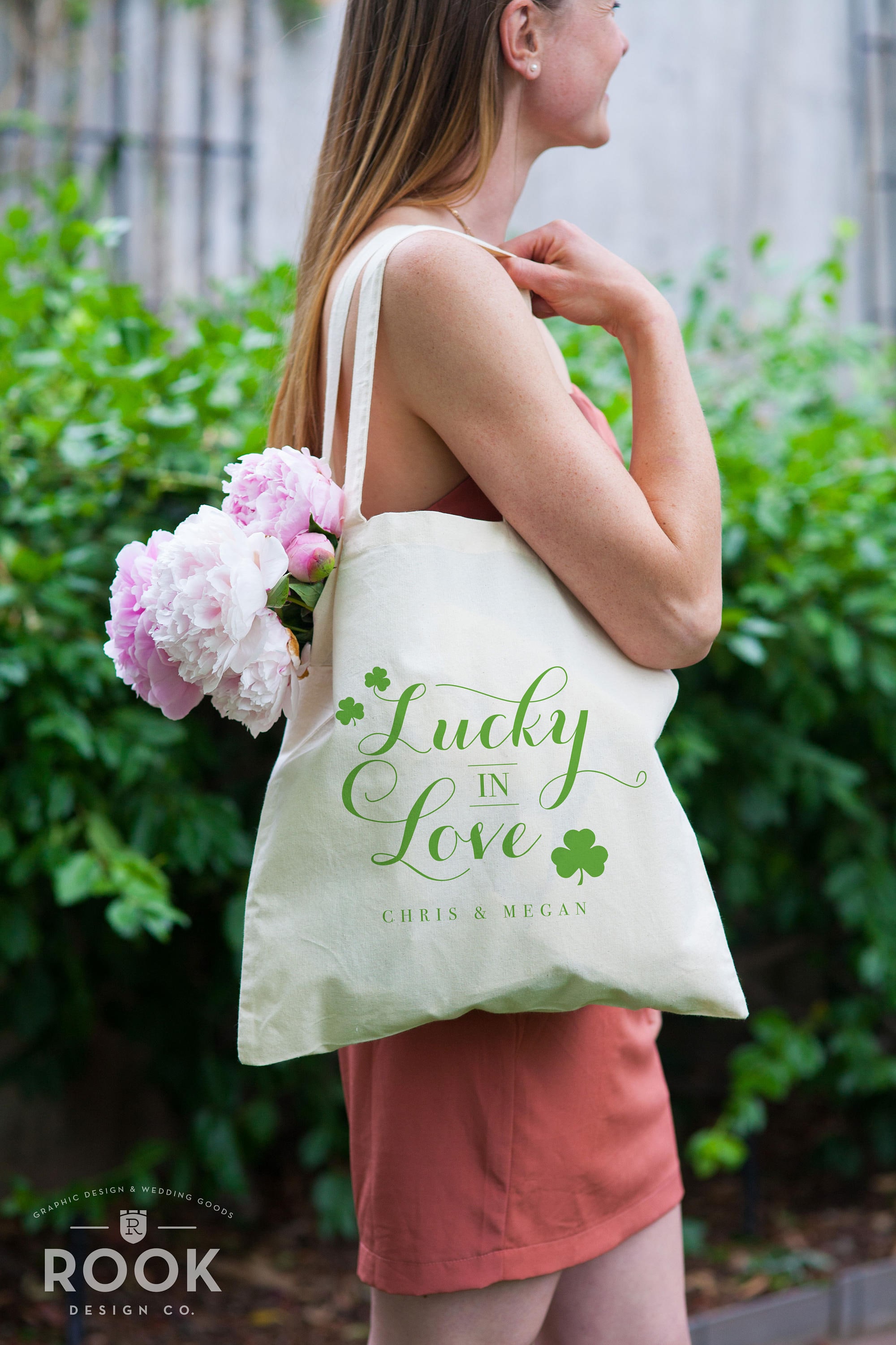 Personalized Lucky in Love Shamrock Wedding Tote Bag - Etsy
