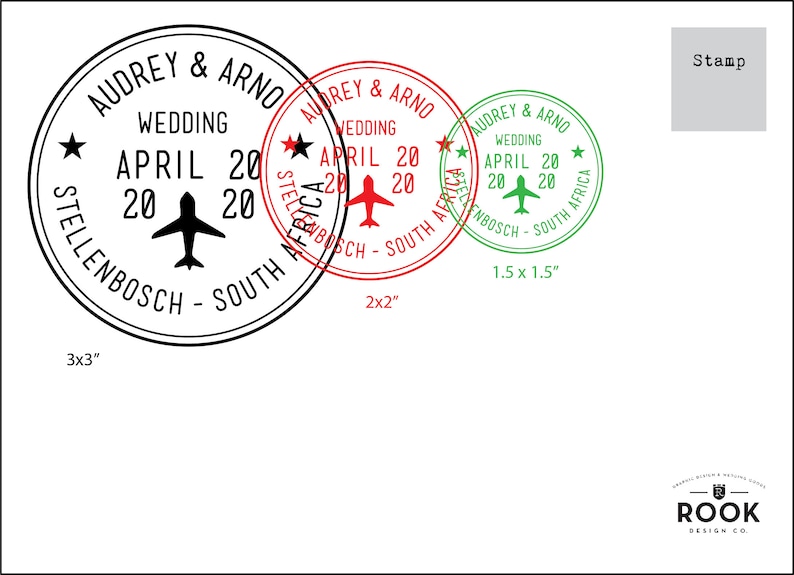 Passport Wedding Stamp, Personalized Destination Wedding Stamp, Destination wedding stamp, passport style stamp wedding, save the date stamp image 9