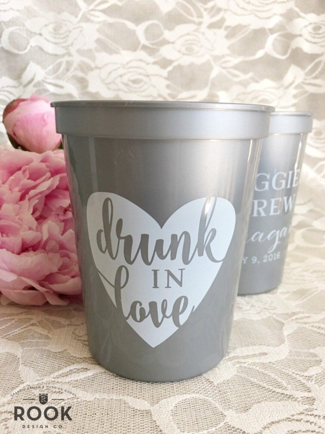 Drunk in Love Plastic Cup, Keg Beer Cup, Plastic Wedding Cup, Wedding