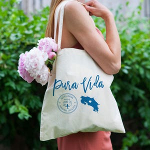Costa Rica Wedding Tote bag, pura vida destination tote bag, bridal party tote bags, wedding tote, bachelorette weekend tote, welcome bag