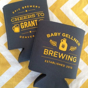 Baby is Brewing can coolers, Baby Shower brewery favors, baby and beer can coolies, Baby Shower can cooler, baby is brewing favors, K0142 image 1
