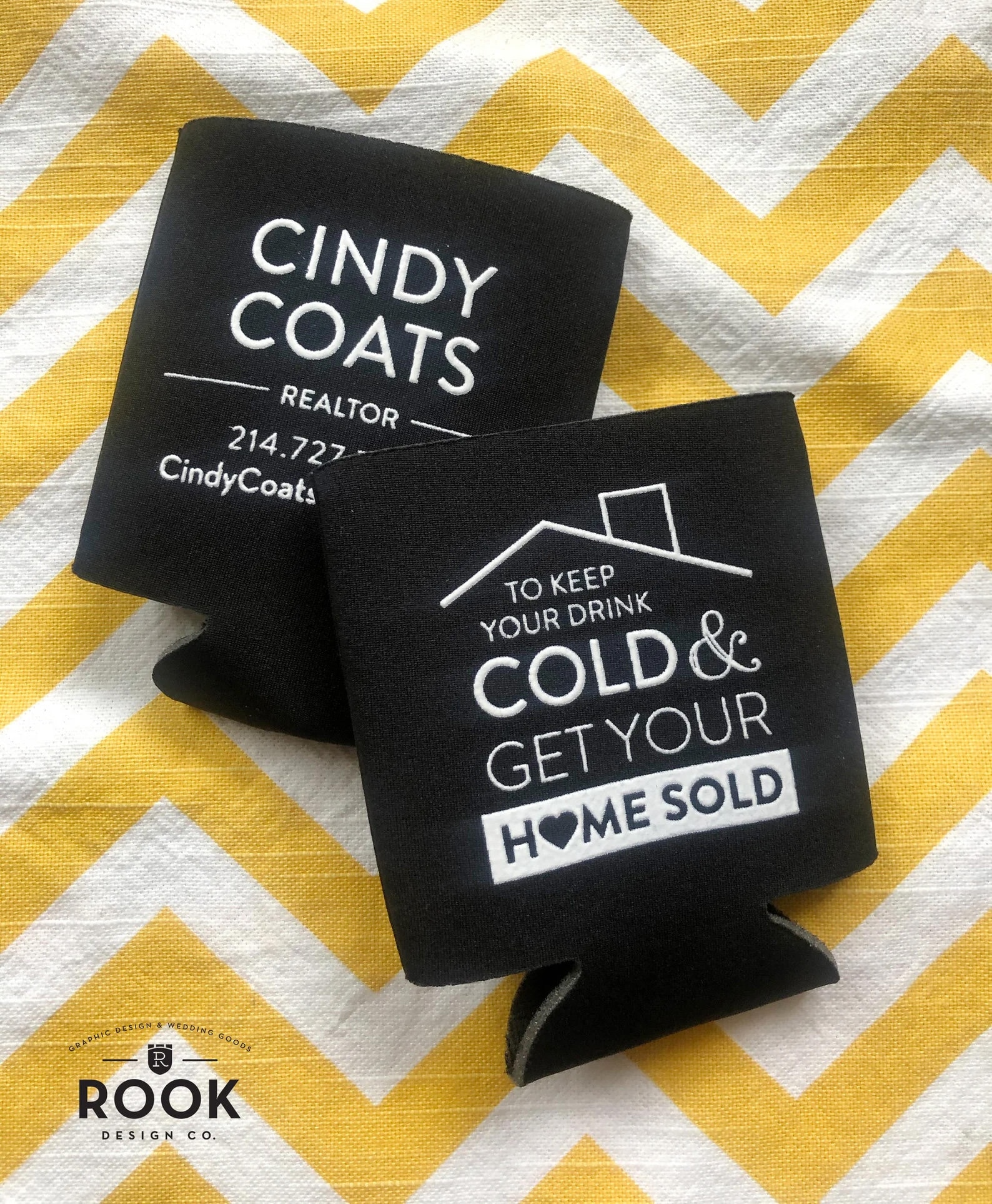 Real Estate Agent Can Coolers: Custom Promo Item