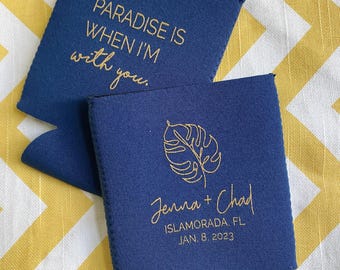 Paradise is When I'm with You: Personalized Can Coolers