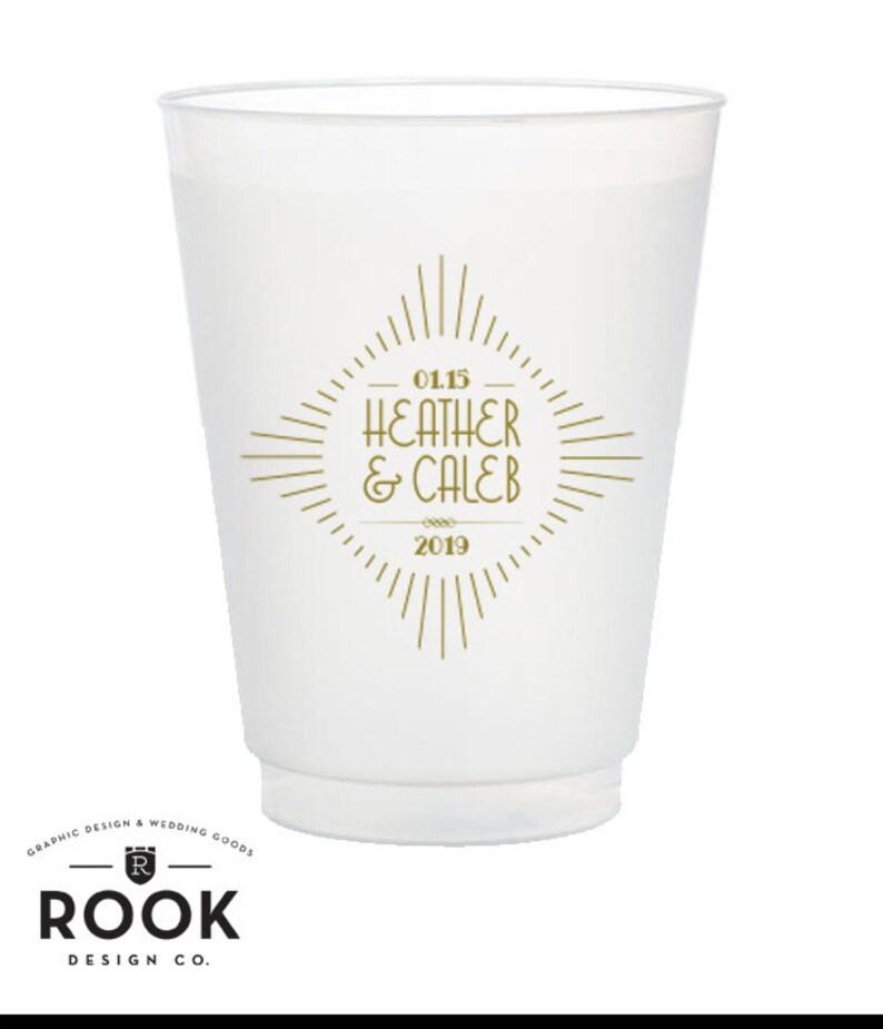 elegant plastic cups art deco theme cup wedding frosted cups Art Deco party cups custom cup-0072 wedding bar cups mixed drink cups