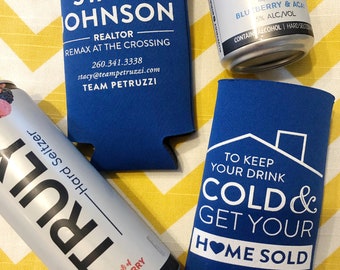 Slim Can Cooler: Real Estate Promotional Tall Can Holder