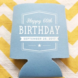 Custom Birthday Can Coolers: Cheers to [Age] Party Favors
