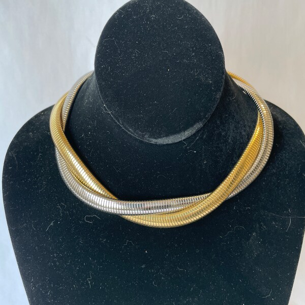 Vintage Gold/Silver Rope Choker 1990s Very Ivanka!