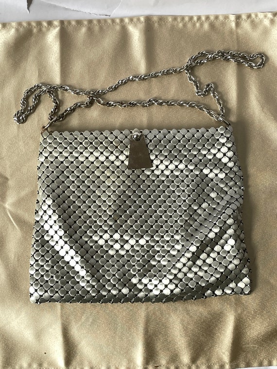 Vintage Whiting & Davis Metal Mesh Shoulder Bag, L