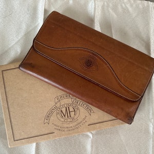 Cartera de cuero para mujer Ghurka, embrague triple, caja original