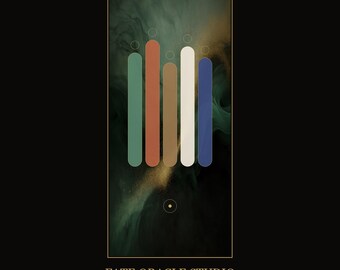 Five Elements Wallpaper Set | BaZi Color Palette Phone Backgrounds | 5 Colors HD