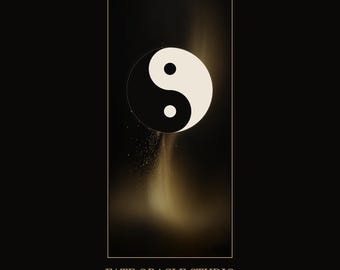 Yin Yang Balance Phone Wallpaper | Personalized Elements Aesthetic | PDF + Editable