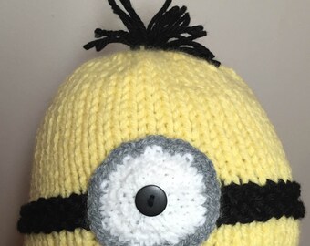 Minion handknit children's hat