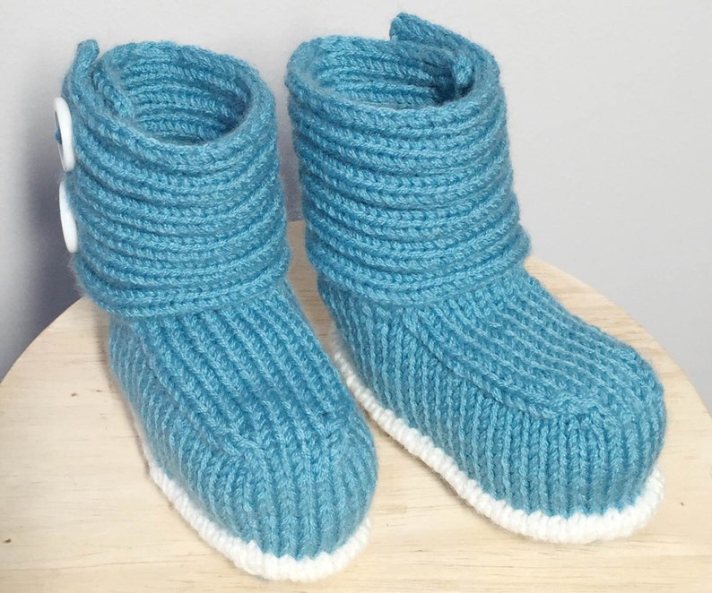 Blue/Teal baby booties image 2