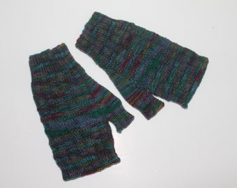 Basketweave fingerless gloves