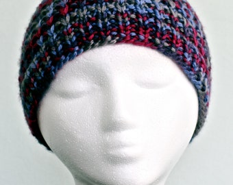 Multicolor Woman's Hat -pink/blue/green or maroon/blue/gray