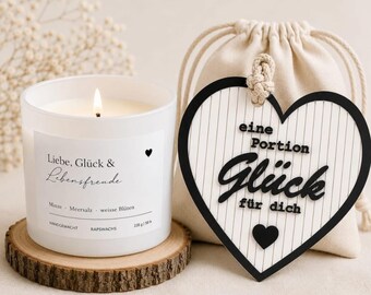 Hero's Luck scented candle including 3D gift tag
