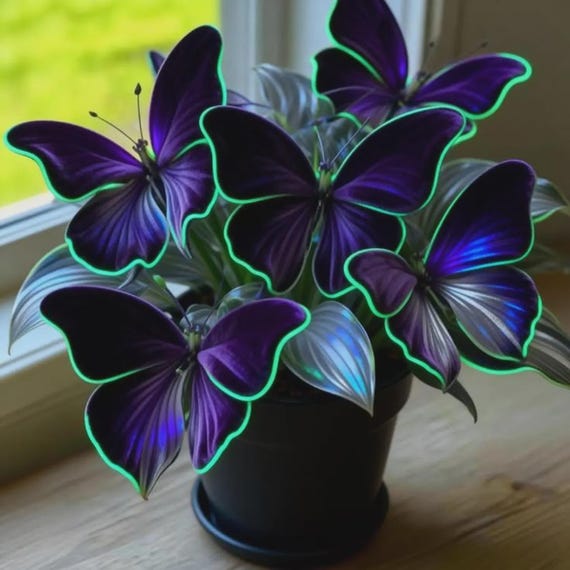 Blue Butterfly Hosta Seeds | 100+ Mixed Perennial Seeds | Variegated Foliage Plants for Shade Gardens