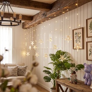 Star Fairy Lights, Wave Window String Lights, Christmas Decor, Cozy Winter Bedroom Gift
