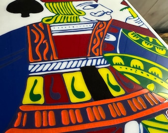 Jack of Hearts playing card - inlay acyrlic
