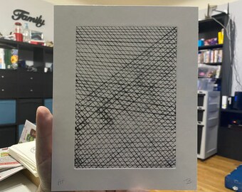 The Grid - signed intaglio print