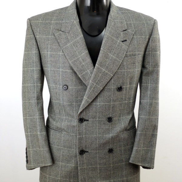 Grey Glen Plaid Suit 40S Men's Tailored Clothing