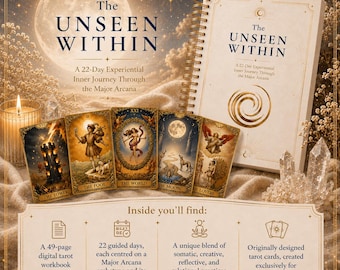 Major Arcana Tarot Workbook | 22-Day Experiential Inner Journey | Digital Download