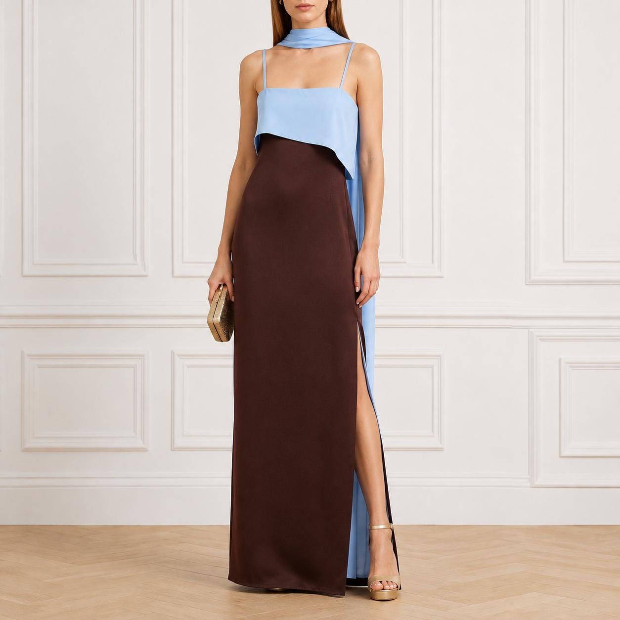 Blue Brown Dress