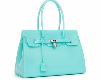 Transparent Jelly Tote Bag – Large Clear TPU Beach Tote, Waterproof Summer Handbag, Y2K Aesthetic Shoulder Bag, Pool & Travel Tote