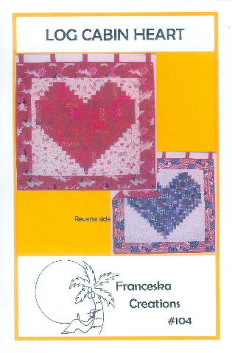 Log Cabin Heart Pattern Etsy