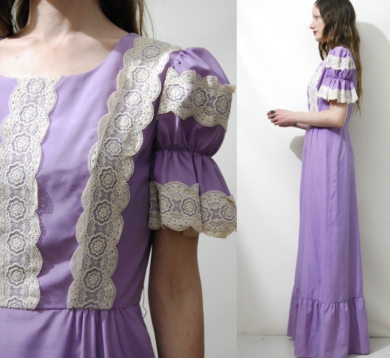 Vintage 70’s purple prairie dress 5/6 Kardessa