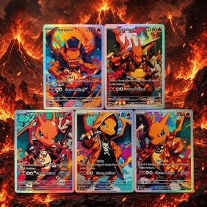 Anpassat Charizard 5-korts Streetwear Samurai Techwear-set (Proxy)