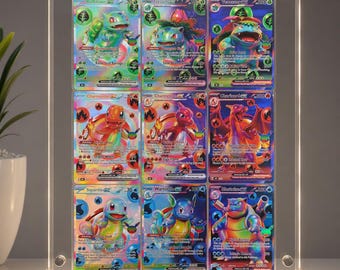 Gen 1 Evolution Set, Charizard Venusaur Turtok Custom Foil Cards