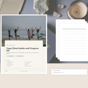 Yoga Client Intake Form, Private Yoga Progress Notes, Printable Wellness Coach Forms, Studio PDF Templates