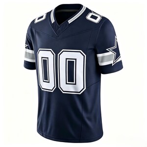 Personalized Navy Football Jersey, Custom Stitched Name Number, Breathable Pique Fabric Game Day Uniform bild 2