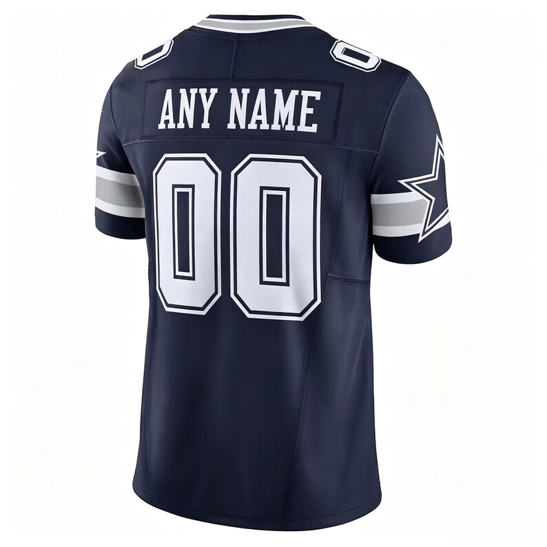 Personalized Navy Football Jersey, Custom Stitched Name Number, Breathable Pique Fabric Game Day Uniform bild 3