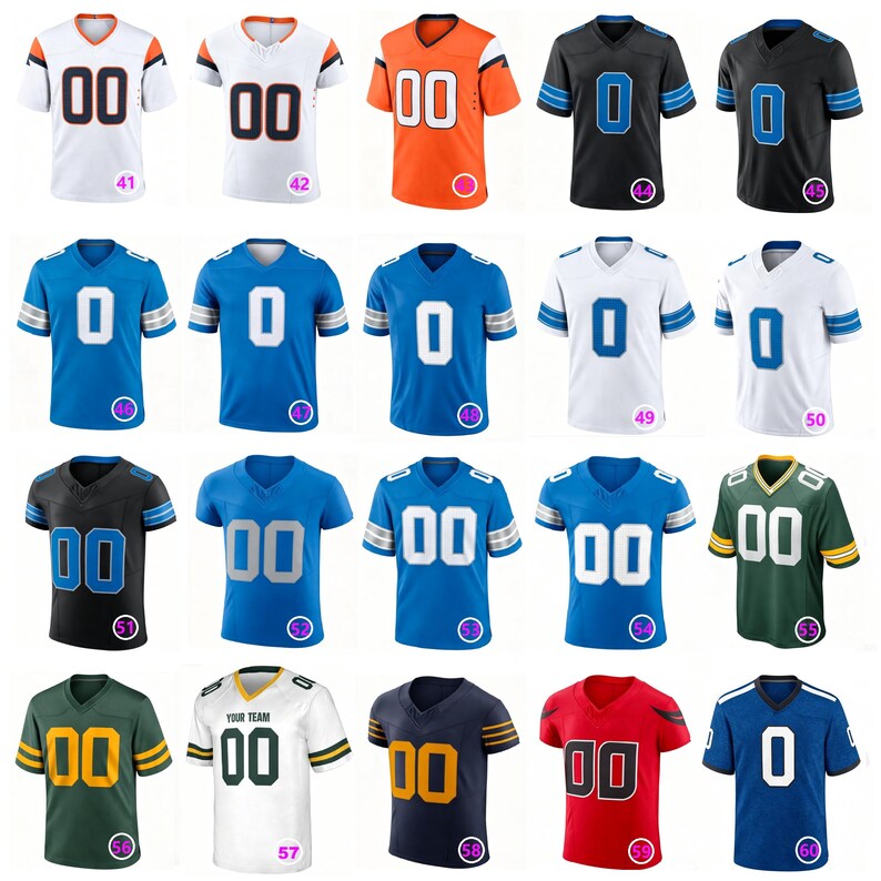 Personalized Green Football Jersey: Add Custom Stitched Name & Number, Birds Eye Pique Fabric imagem 9