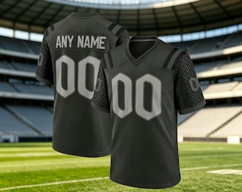 Personalized Olive Green Football Jersey, Custom Stitched Name Number, Bird Eye Pique Fabric