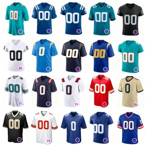May include: A collection of twenty short-sleeved sports jerseys in various colors including teal, blue, black, white, red, and tan. Each jersey features a V-neck collar and a large number zero or double zero printed on the front in contrasting colors.