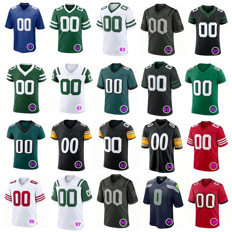 Personalized Green Football Jersey: Add Custom Stitched Name & Number, Birds Eye Pique Fabric imagem 11