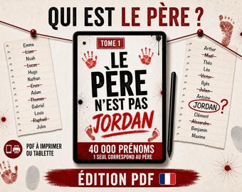 The Father Is Not Jordan • 40,000 Suspects • 1 Father • Eliminate the First Names • Digital Gamebook • iPad Game • Criminal Investigation