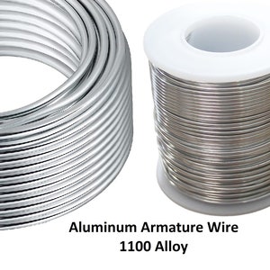 Fabrication de bijoux en fil d'aluminium pur, emballage métallique, doux, (alliage 1100) Tailles au choix - Ga 8 à 20