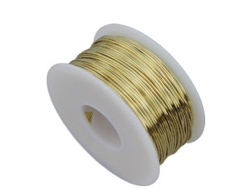14Ga 1/2 Lb. 42Ft. Yellow  Brass Soft Raw Solid Round Brass Wire