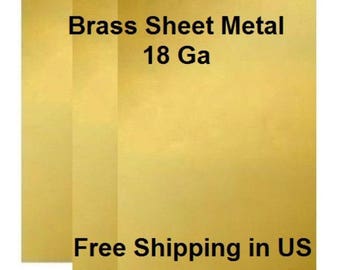 18 Ga Solid Brass Sheet Metal Assorted Sizes Available / Made In USA