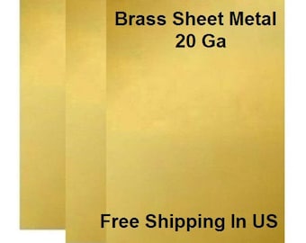 20 Ga Solid Brass Sheet Metal Assorted Sizes Available / Made In USA