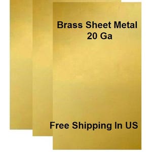 20 Ga Massives Messingblech Verschiedene Größen erhältlich / Made In USA