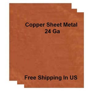 24 Ga Solid Copper Sheet Metal Assorted Sizes Available / Made In USA