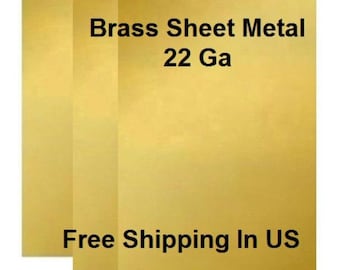 22 Ga Solid Brass Sheet Metal Assorted Sizes Available / Made In USA