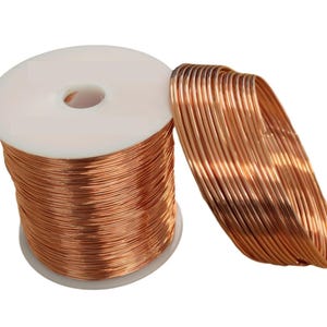 Solid Copper Round Wire By The Foot ( Dead SOFT) For Jewelry Making, Craft,& Hobby Wire / less than 100ft is Coil / 100 ft. And Up on Spool