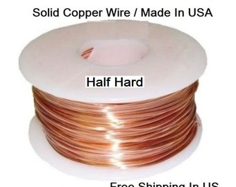 Copper Wire  99.9%  (Half Hard) Jewelry Grade / 1 Lb. For Jewelry Making ,Hobby, craft / See Variations